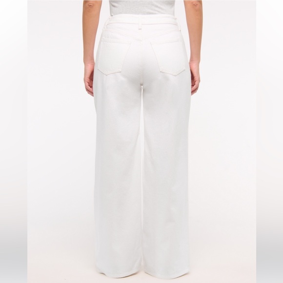 Abercrombie & Fitch White Wide-Leg Jeans - Picture 4 of 11